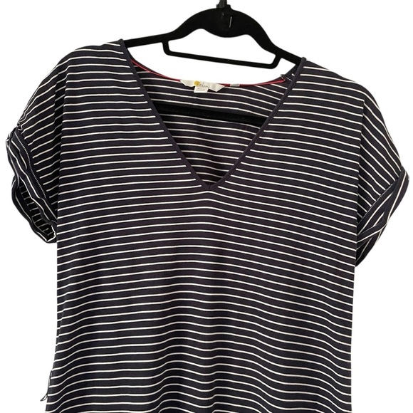 Boden Striped Sheath Midi Dress with V-Neck - Picture 3 of 10